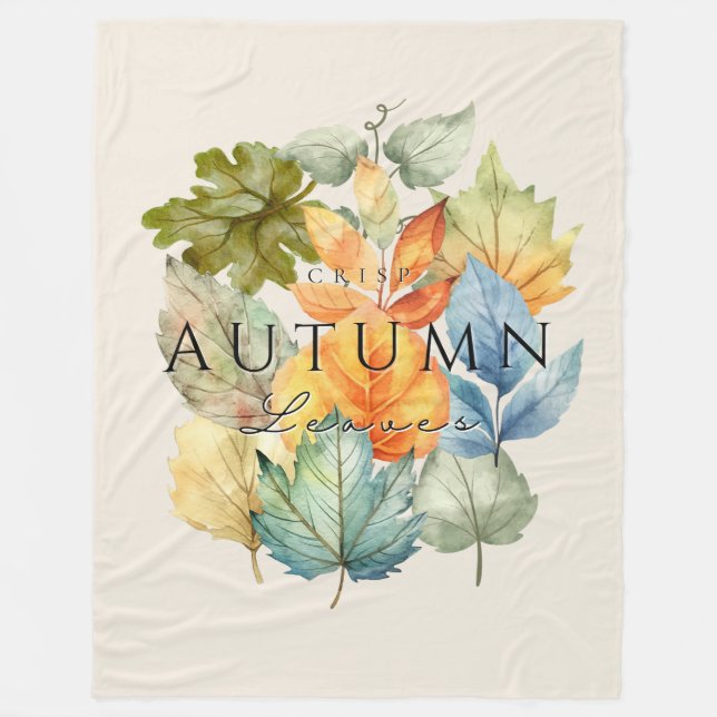 Herbstknacken Blätter Fleece Blanket Cosy Fall Zuh (Vorderseite)
