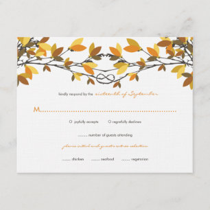 Herbstknottierter RSVP-Liebe RSVP Karte