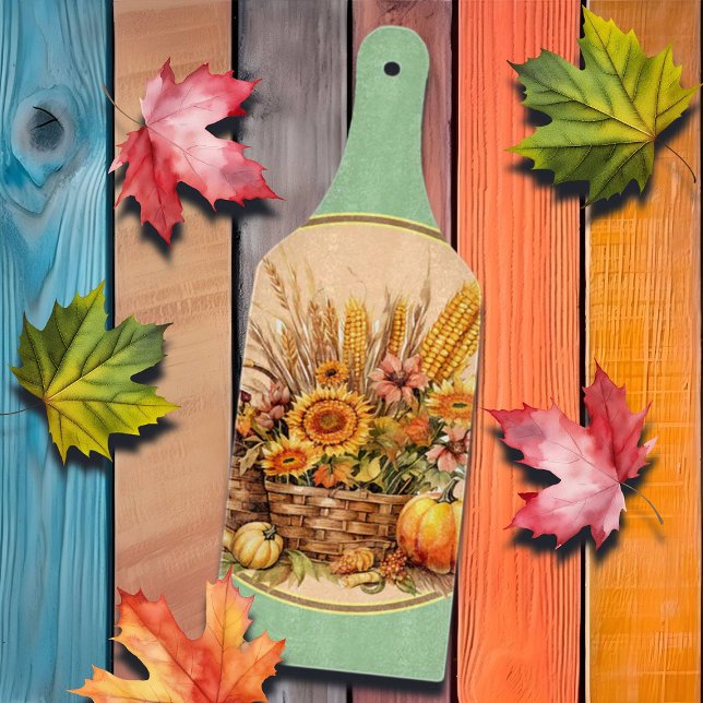 Herbstkorb, Blume, Pumpkins, Maispaddel Schneidebrett (Von Creator hochgeladen)