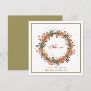 Herbstkranz Personalisierter Erntedank Mitteilungskarte