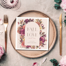 Herbstkreide Arch Pink Babydusche in der Liebe fal Serviette