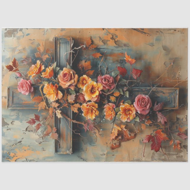 Herbstkreuz Seidenpapier (Vorderseite)