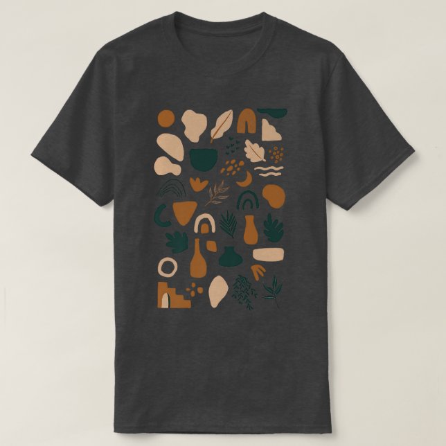 Herbstkunst mit FALL Expressive Doodles, Ernte V T-Shirt (Design vorne)