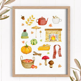 Herbstkunstdruck - Wandkunstdekor Poster