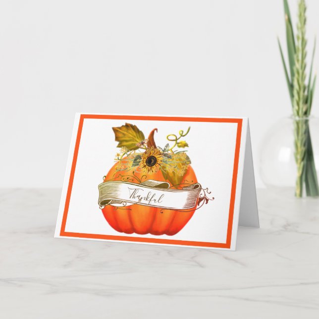 Herbstkürbis, anpassbar Postkarte (Vorderseite)