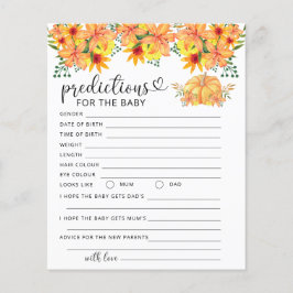 Herbstkürbis-Baby-Vorhersagen und Ratschläge