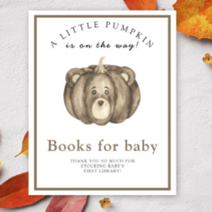 Herbstkürbis Babyduschbücher für Säuglinge Poster