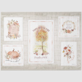 Herbstkürbis Blätter Entdeckungsreise Seidenpapier