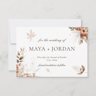 Herbstkürbis-Ernte-Ankündigung Save The Date