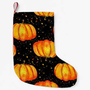 Herbstkürbis, Halloween-Druck Kleiner Weihnachtsstrumpf