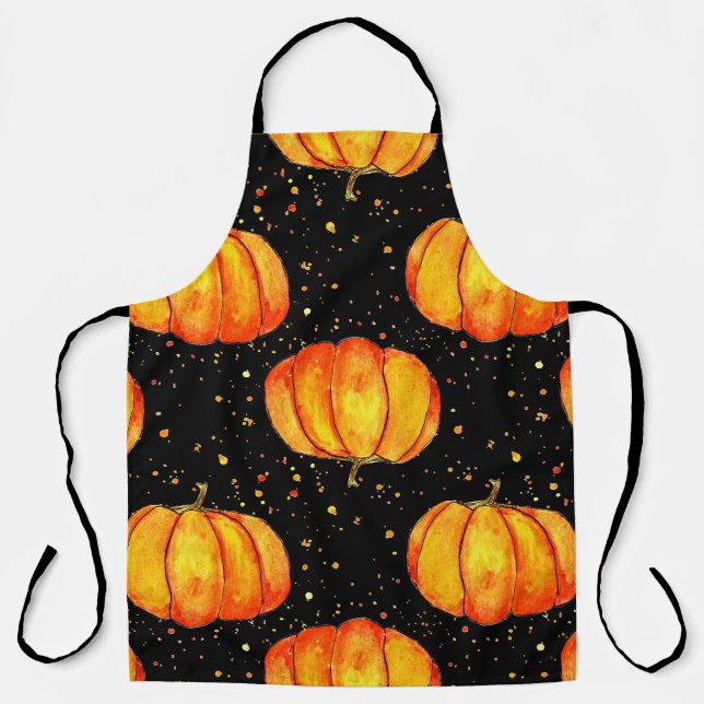 Herbstkürbis, Halloween-Druck Schürze (Vorderseite)