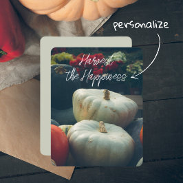 Herbstkürbis in einem rustikalen Garten Feiertagskarte