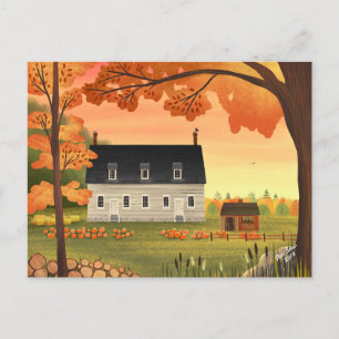 Herbstkürbis Postkarte