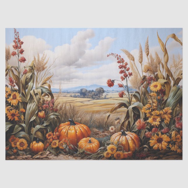 Herbstkürbis Seidenpapier (Vorderseite)