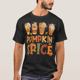 Herbstkürbis Spice Latte Design Herbstsaison T-Shirt