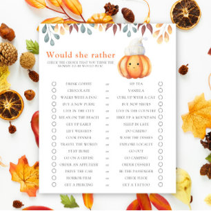 Herbstkürbis / Würde sie eher Baby-Duschspiel