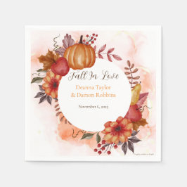 Herbstkürbis zum Herbst in der Liebe Serviette