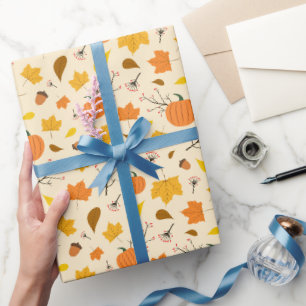 Herbstkürbisernte-Muster Geschenkpapier