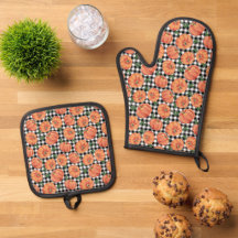 Herbstkürbisse Schwarz-Weiß Gingham Herbst