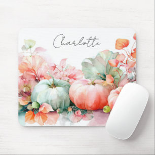 Herbstkürbisse und Blumen  Mousepad