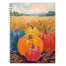 Herbstkürbisse | Wasserfarbenlandschaft im Herbst