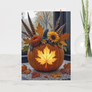 Herbstkürbisstrauß Karte