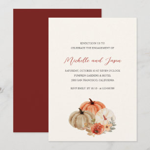 Herbstkürme Blume Elegante Engagement Party Einladung