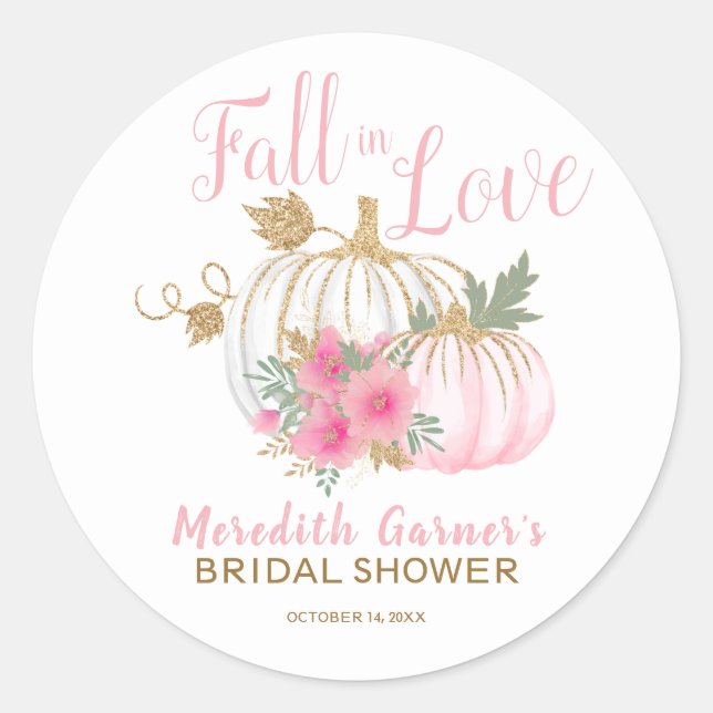 Herbstkürme fallen im Brautparty der Liebe Runder Aufkleber (Vorderseite)