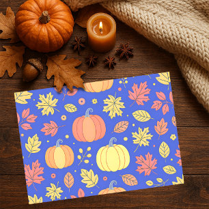 Herbstkürme und farbenfrohe Blätter Muster Seidenpapier