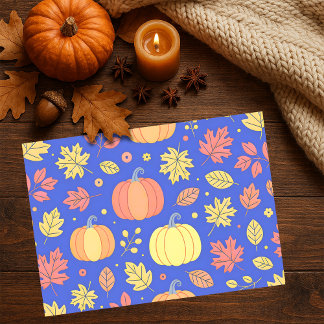 Herbstkürme und farbenfrohe Blätter Muster Seidenpapier