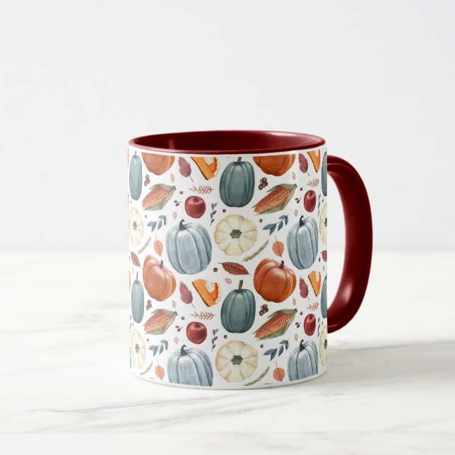 Herbstkürme und Herbstleaves Muster Tasse (VorderseiteRechts)