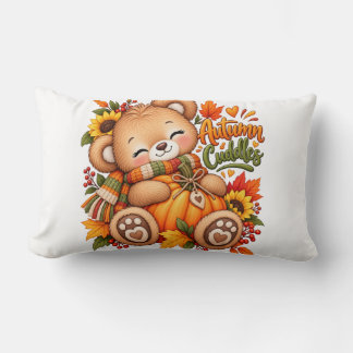 Herbstkuschel-Teddybär-Kürbis-Baby- und Kinderklei Lendenkissen