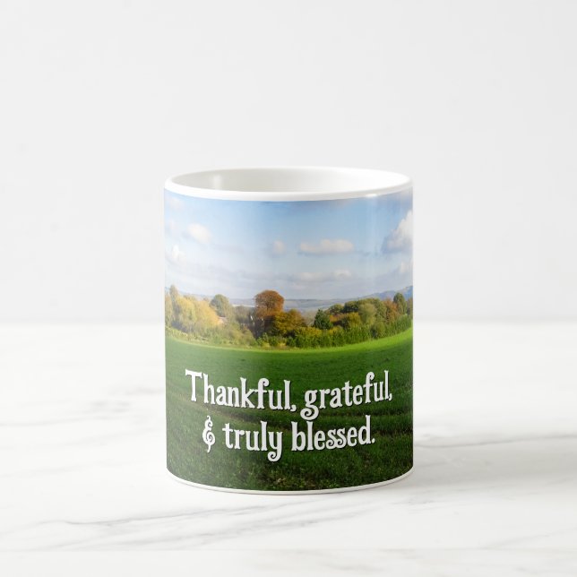 Herbstland - Personalisierter Erntedank Kaffeetasse (Mittel)
