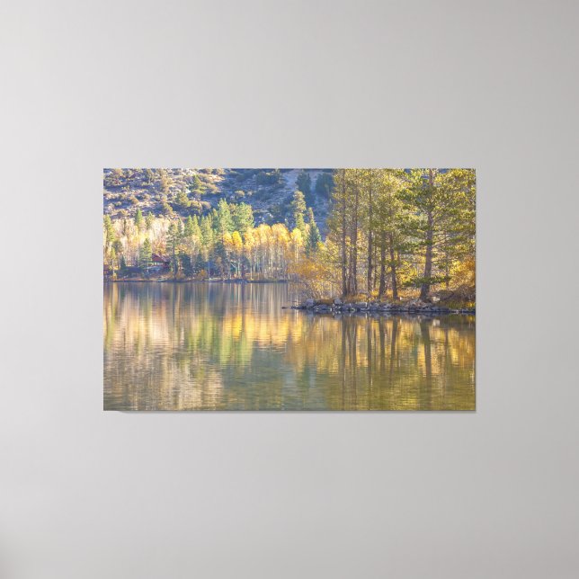 Herbstlandschaft am See Leinwanddruck (Vorderseite)