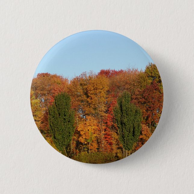 Herbstlandschaft Button (Vorderseite)