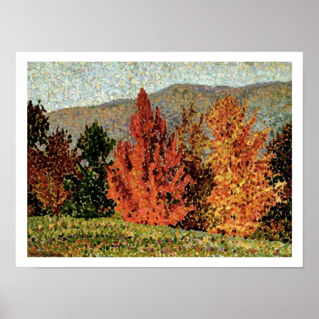 Herbstlandschaft, c.1903 (Öl auf Leinwand) Poster (Vorne)