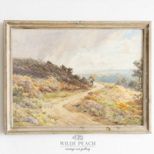 Herbstlandschaft Fall Bäume Vintage Malerei Poster