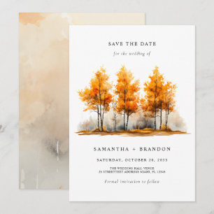 Herbstlandschaft Hochzeit in der Natur Save The Date