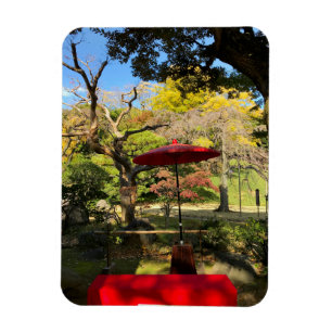 Herbstlandschaft im japanischen Garten Magnet