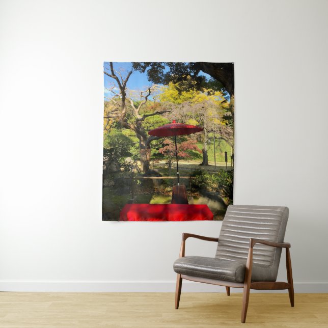 Herbstlandschaft im japanischen Garten Wandteppich (Beispiel)