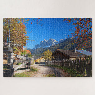 Herbstlandschaft in den Dolomit in Italien Puzzle