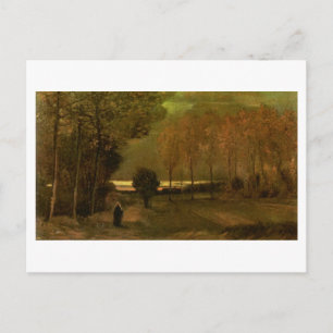 Herbstlandschaft in Dusk, Vincent van Gogh Postkarte
