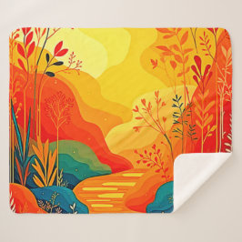 Herbstlandschaft Kunst Sherpadecke