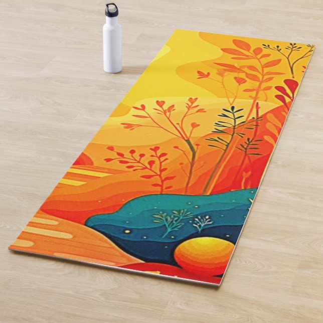 Herbstlandschaft Kunst Yogamatte (Beispiel)