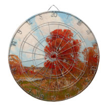 Herbstlandschaft (Landschaft im Herbst) (Rote Bäum