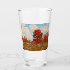 Herbstlandschaft (Landschaft im Herbst) (Rote Bäum Glas