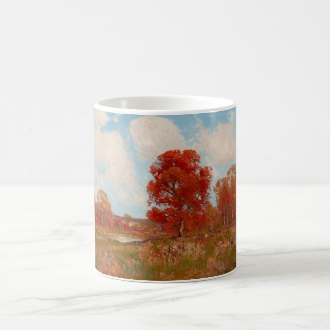 Herbstlandschaft (Landschaft im Herbst) (Rote Bäum Kaffeetasse (Mittel)