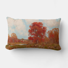 Herbstlandschaft (Landschaft im Herbst) (Rote Bäum Lendenkissen
