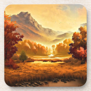 Herbstlandschaft Malerei-68754 Getränkeuntersetzer