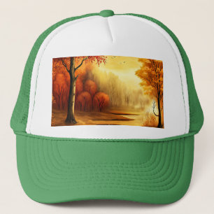 Herbstlandschaft Malerei-87546 Truckerkappe